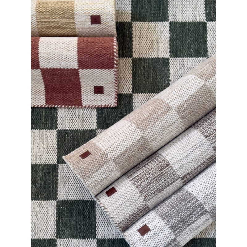 Ullteppe Chessie Kvadrat - 200x200 cm, Mørklinne - Tekstiler & tepper - Teppe & matte - Moderne matte - Ullteppe