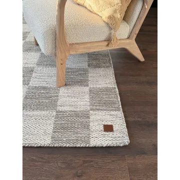 Ullteppe Chessie Kvadrat - 250x250 cm, Grå - Tekstiler & tepper - Teppe & matte - Moderne matte - Ullteppe