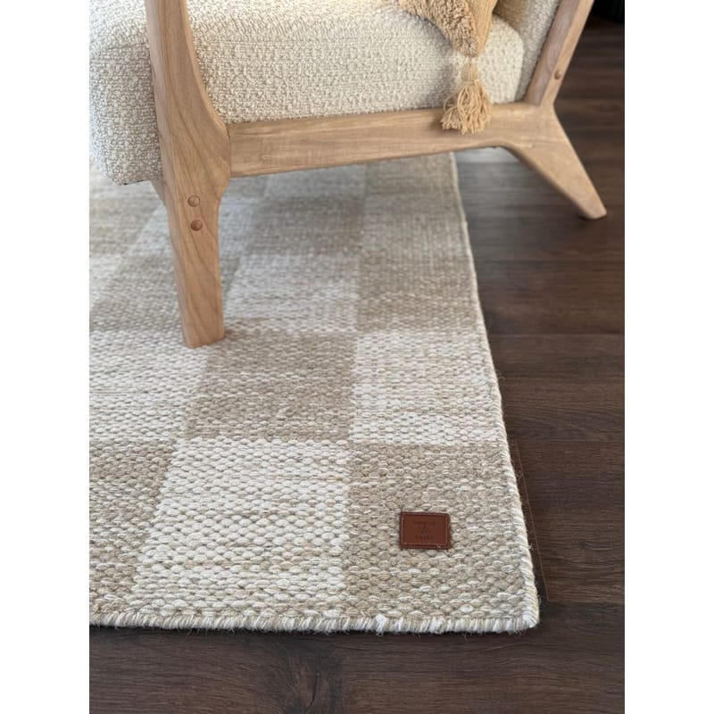 Ullteppe Chessie Kvadrat - 250x250 cm, Lin - Tekstiler & tepper - Teppe & matte - Moderne matte - Ullteppe