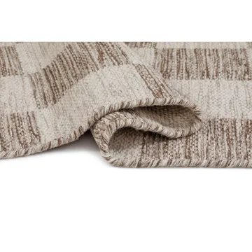 Ullteppe Chessie Kvadrat - 250x250 cm, Mørklinne - Tekstiler & tepper - Teppe & matte - Moderne matte - Ullteppe