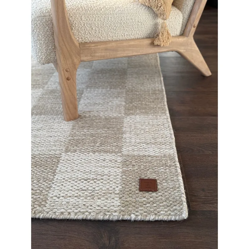 Ullteppe Chessie Kvadrat - 300x300 cm, Lin - Tekstiler & tepper - Teppe & matte - Moderne matte - Ullteppe