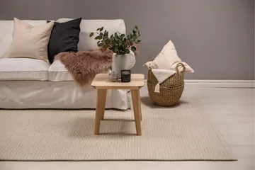 Dalarö Ullmatte 160x230 cm - Hvit - Tekstiler & tepper - Teppe & matte - Moderne matte - Ullteppe