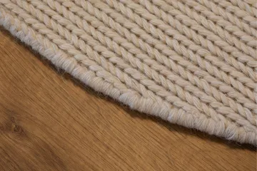 Dalarö Ullmatte 240 cm Rund - Hvit - Tekstiler & tepper - Teppe & matte - Moderne matte - Ullteppe