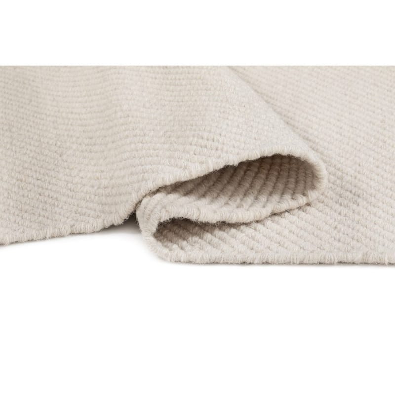 Ullteppe Ekeby Kvadrat - 200x200 cm, Hvit - Tekstiler & tepper - Teppe & matte - Moderne matte - Ullteppe