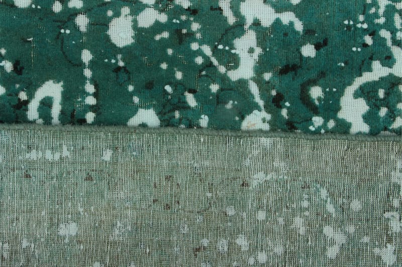 Håndknyttet Vintage Matte Ull Grønn 192x270 cm - Grønn - Ullteppe