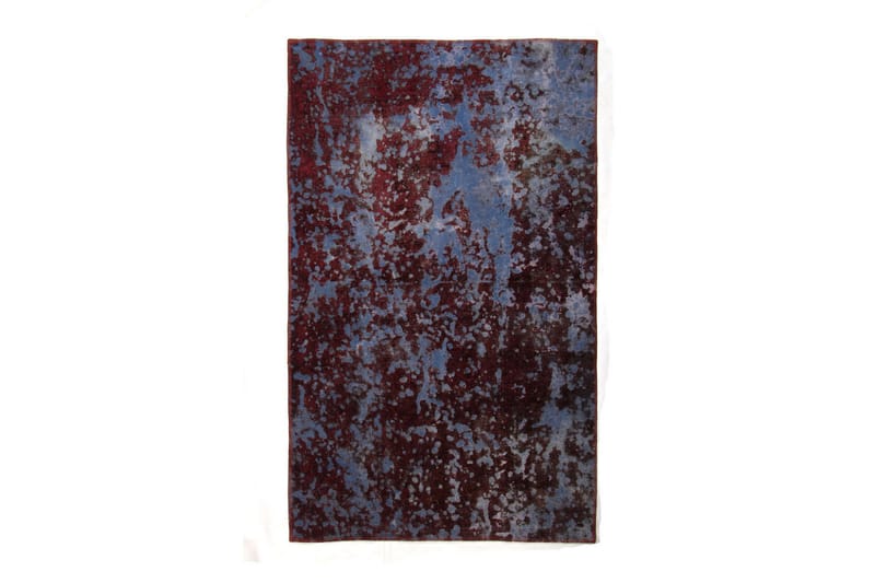 Håndknyttet Vintage Matte Ull Mørk Blå/Rød 128x194 cm - Rød|Mørkeblå - Ullteppe