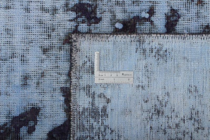 Håndknyttet Vintage Matte Ull Mørkeblå 136x192 cm - Mørkeblå - Ullteppe