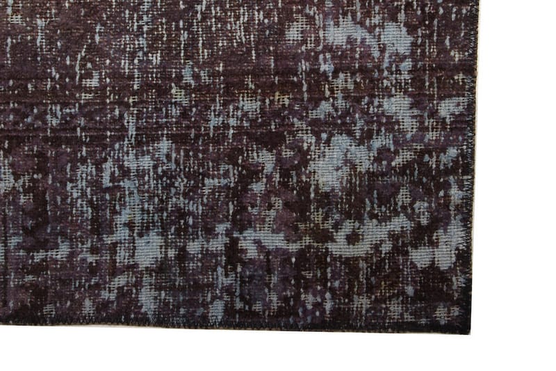 Håndknyttet Vintage Matte Ull Mørkeblå/Grå 107x194 cm - Mørkeblå | Grå - Ullteppe