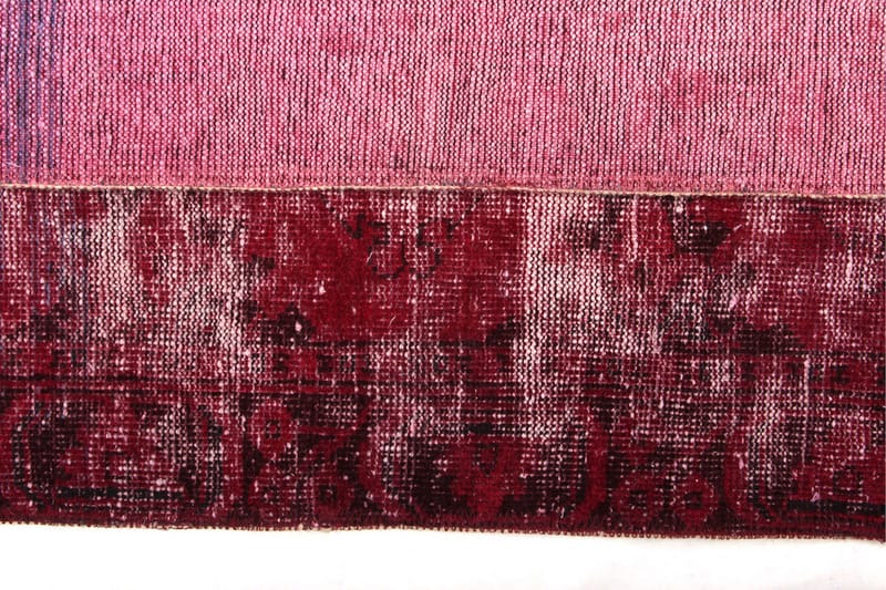 Håndknyttet Vintage Matte Ull Rød 108x197 cm - Rød - Ullteppe