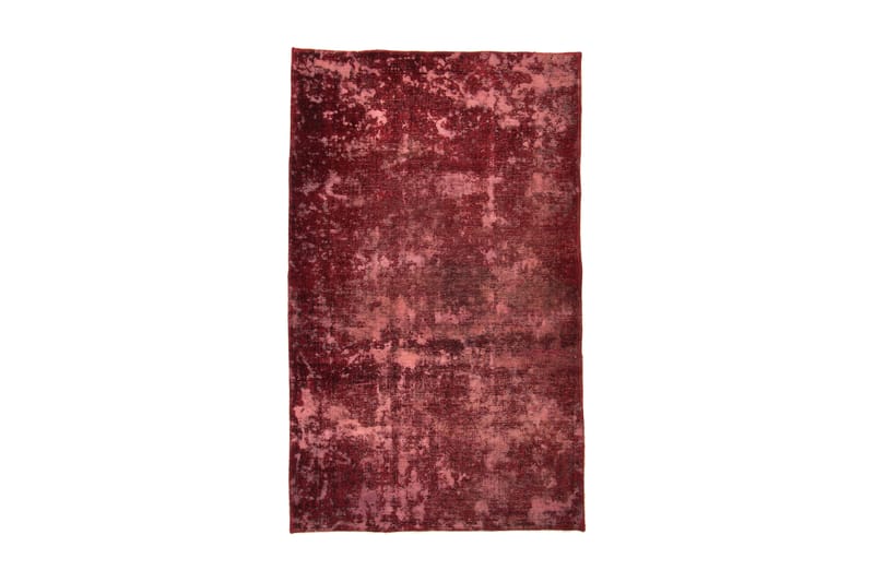 Håndknyttet Vintage Matte Ull Rød 115x185 cm - Rød - Ullteppe