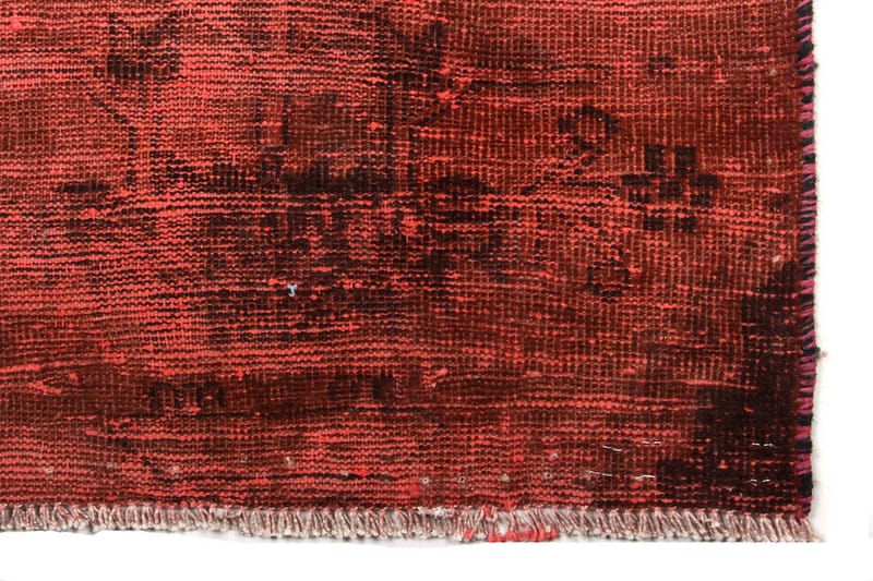 Håndknyttet Vintage Matte Ull Rød 65x157cm - Rød - Ullteppe