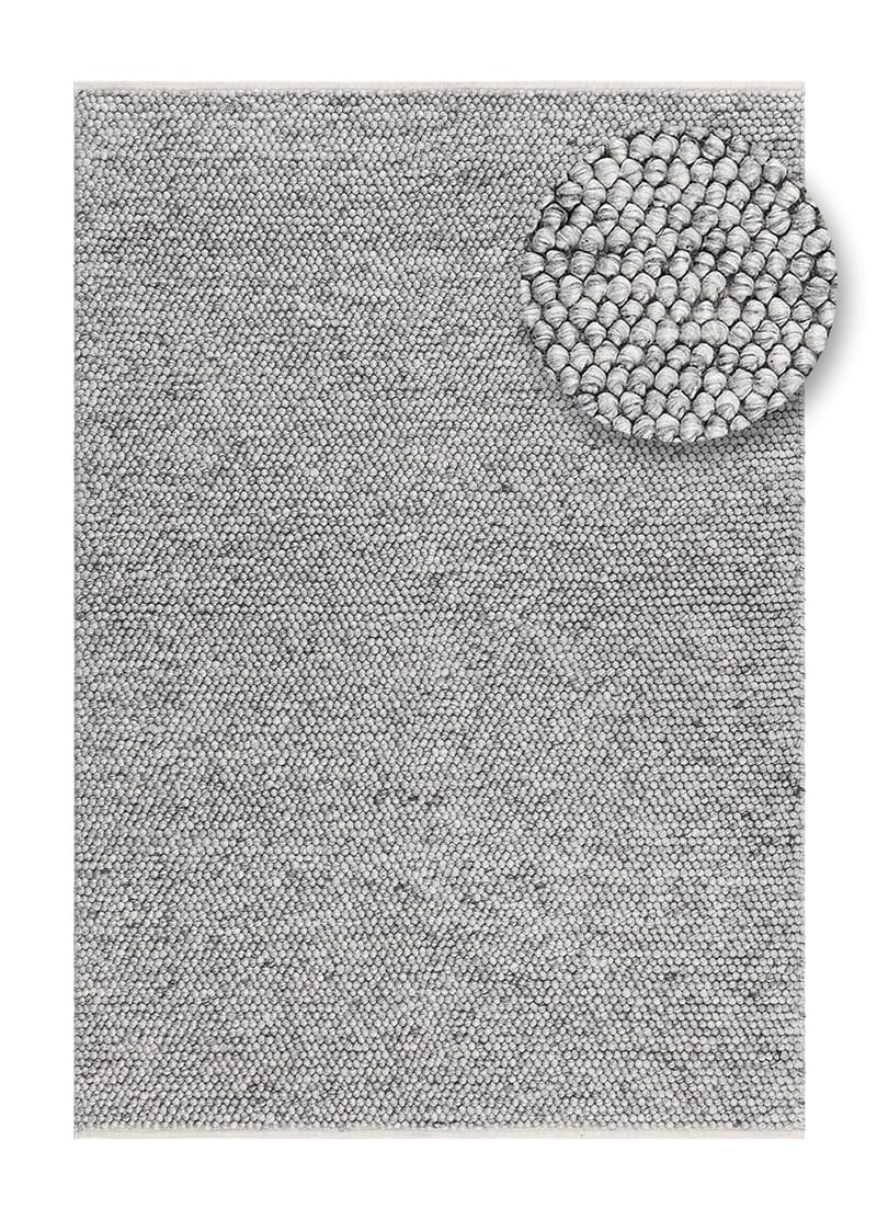 Håndvevd teppe KM Home Bubble 140x200 cm Grå - Grå - Tekstiler & tepper - Teppe & matte - Moderne matte - Ullteppe