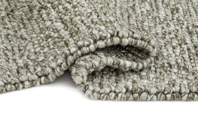 Håndvevd teppe KM Home Bubble 75x150 cm Olivengrønn - Olivengrønn - Tekstiler & tepper - Teppe & matte - Moderne matte - Ullteppe