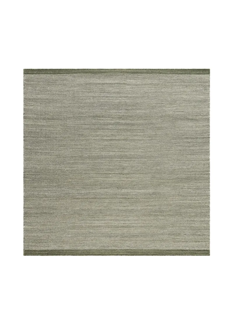 Håndvevd teppe KM Home Sandhamn Kvadrat 200x200 cm Grønn, Grønn