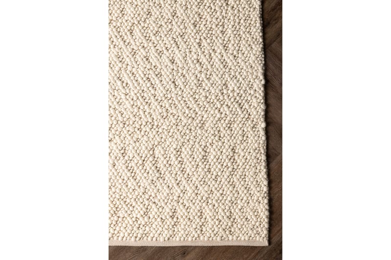 Jajru Ullmatte Rektangulær 200x300 cm - Hvid - Tekstiler & tepper - Teppe & matte - Moderne matte - Ullteppe