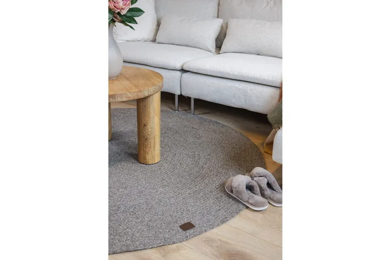 Ullteppe Merino - 160x160 cm, Taupe - Tekstiler & tepper - Teppe & matte - Moderne matte - Ullteppe