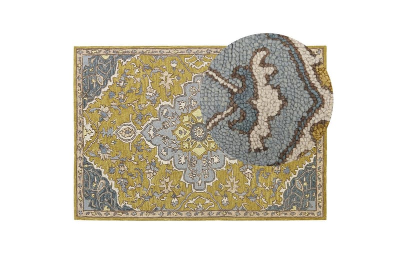 Ullteppe Mucur 140x200 cm - Gul - Tekstiler & tepper - Teppe & matte - Moderne matte - Ullteppe