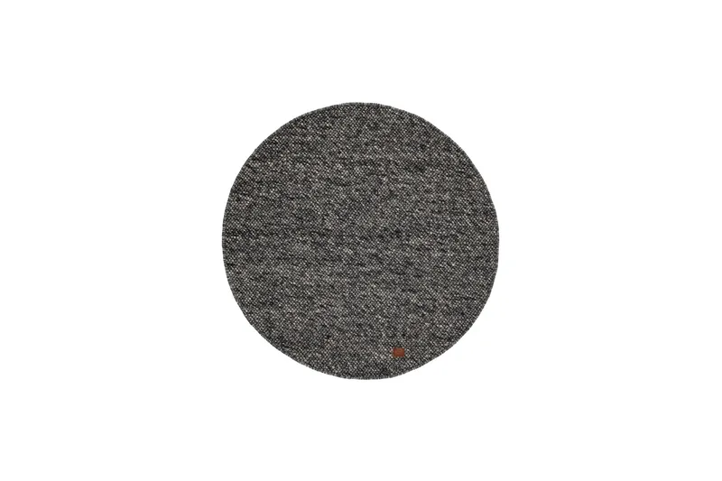 Skagen Ullmatte 200 cm Rund, Grafittmelange
