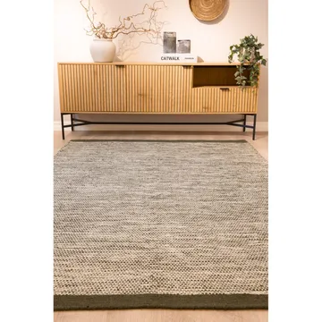 Ullteppe Torsby - 240x340 cm, Oliven grønn - Tekstiler & tepper - Teppe & matte - Moderne matte - Ullteppe