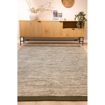 Ullteppe Torsby - 240x340 cm, Oliven grønn - Tekstiler & tepper - Teppe & matte - Moderne matte - Ullteppe