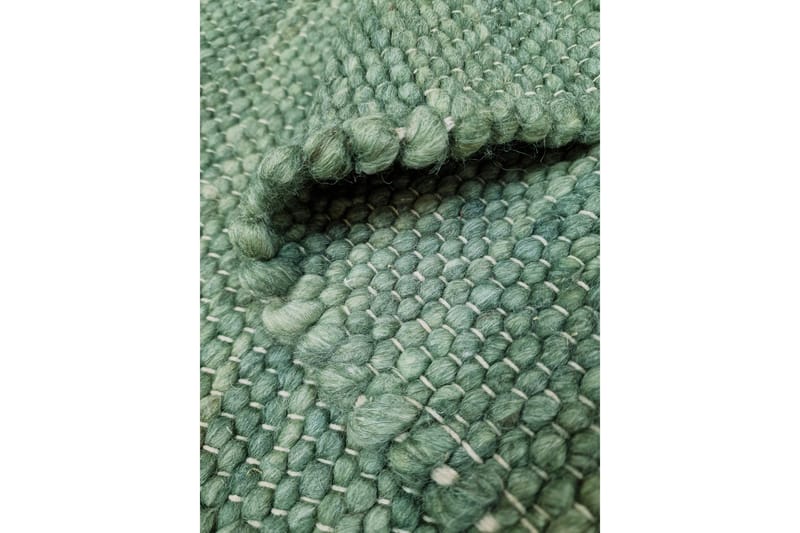Ullmatte Skagen 160x230 cm Rektangulær - Grønnmelange - Ullteppe