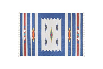 Varser Bomullsteppe 200x300 cm - Blå - Tekstiler & tepper - Teppe & matte - Moderne matte - Bomullsmatter