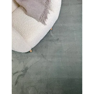 Vaskbart teppe Castello Art - Grønn - Tekstiler & tepper - Teppe & matte - Moderne matte - Filleryer