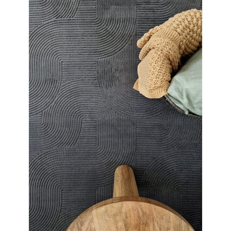 Vaskbart teppe Castello Art - Grafitt - Tekstiler & tepper - Teppe & matte - Moderne matte - Filleryer