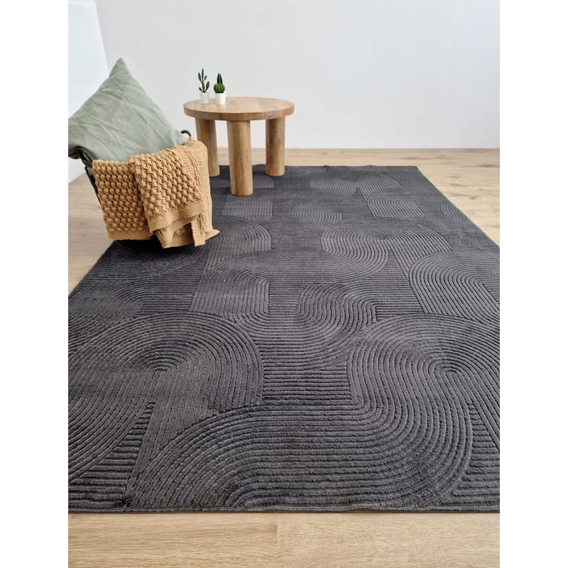 Vaskbart teppe Castello Art - Grafitt - Tekstiler & tepper - Teppe & matte - Moderne matte - Filleryer