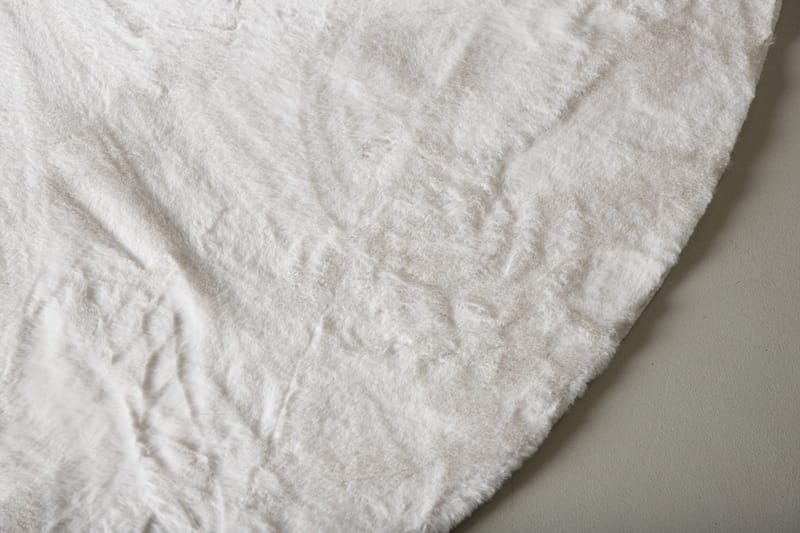 Nina Polyestermatte Rund 200 cm - Hvit - Tekstiler & tepper - Teppe & matte - Moderne matte - Viskosematter