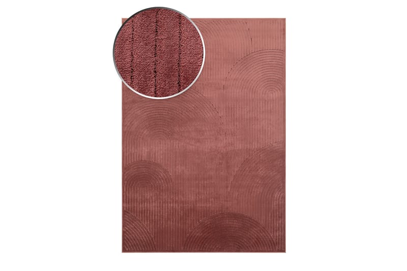 Viskosematte Amore Art Rektangulær 160x230 cm - Dusty Rose - Viskosematter