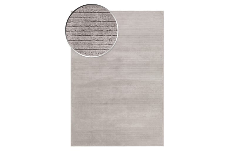 Viskosematte Amore Plain Rektangulær 200x290 cm - Sølv - Viskosematter