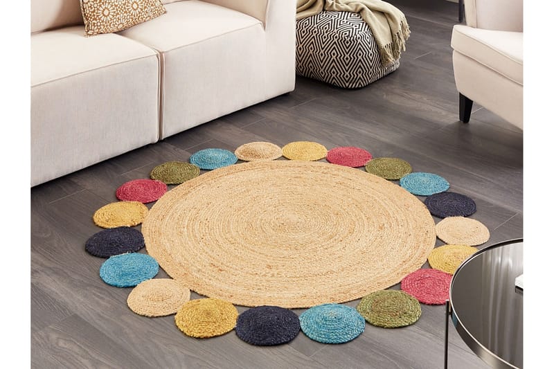 Vostan Juteteppe 140 cm Rund - Beige - Tekstiler & tepper - Teppe & matte - Moderne matte - Jutematter & hampematter