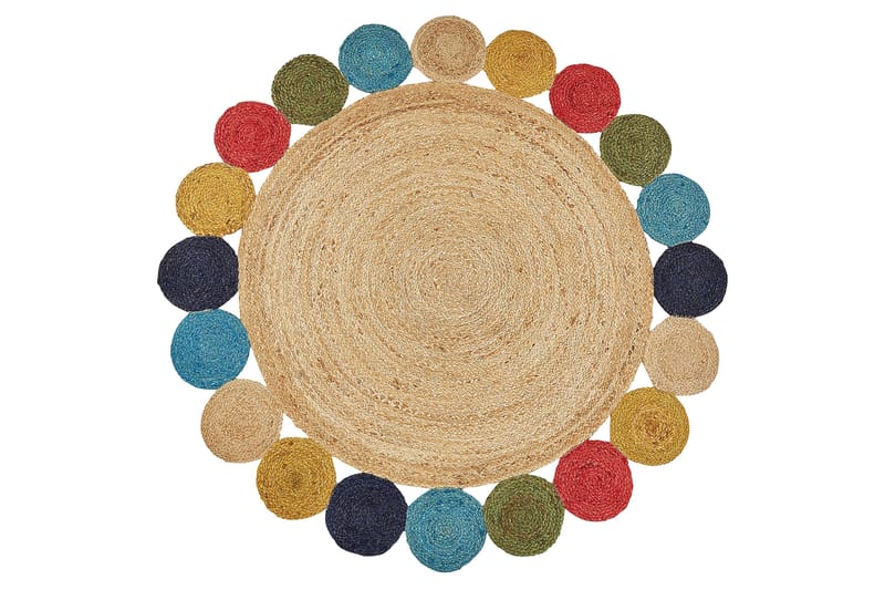 Vostan Juteteppe 140 cm Rund, Beige