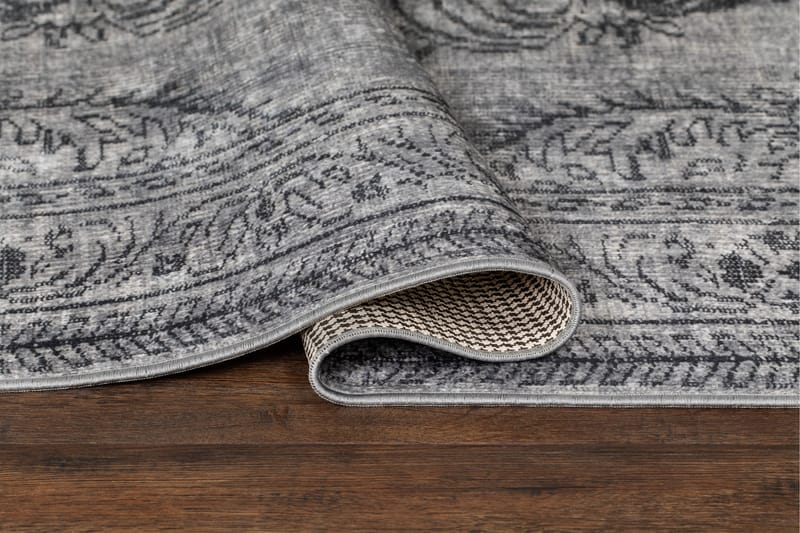 Wiltonmatte Arella Oriental 200x290 cm Vaskbar - Grå - Friezematte - Wiltontepper