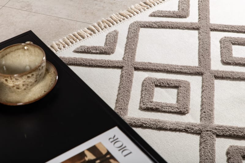Wiltonmatte Palmvalley 200x300 cm Nougat - Brun - Friezematte - Wiltontepper - Store tepper
