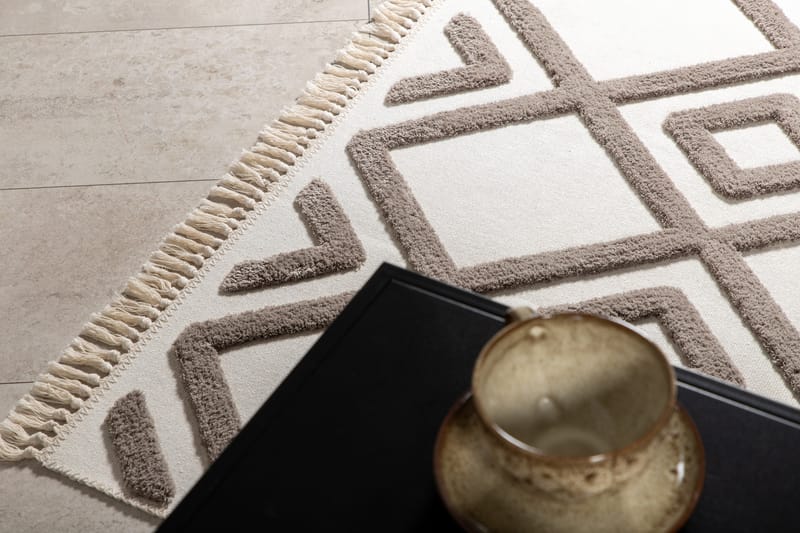 Wiltonmatte Palmvalley 200x300 cm Nougat - Brun - Friezematte - Wiltontepper - Store tepper