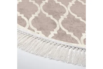 Alanur Home Matte 100x100 cm - Kremhvit/Brun - Tekstiler & tepper - Teppe & matte - Moderne matte - Wiltontepper