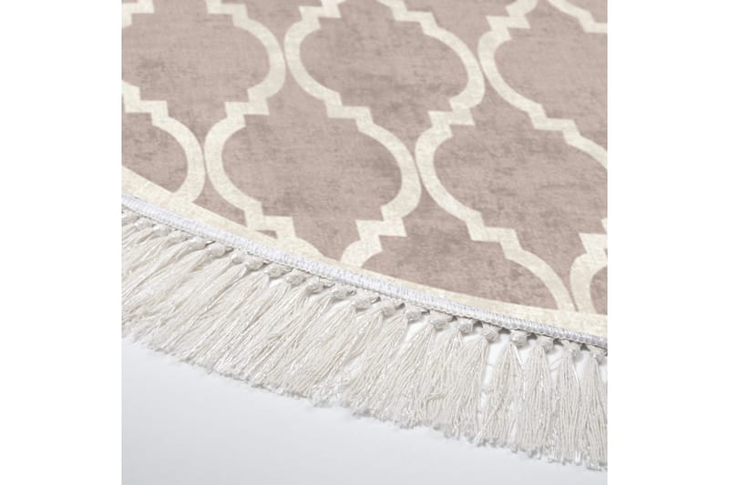 Alanur Home Matte 100x100 cm - Kremhvit/Brun - Tekstiler & tepper - Teppe & matte - Moderne matte - Wiltontepper