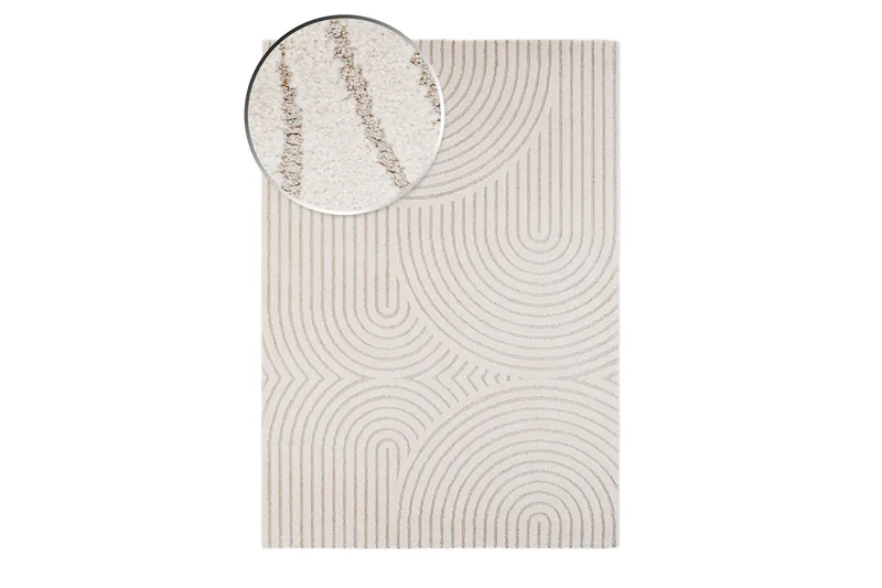 Genova Zen Wiltonmatte 160x230 cm - Hvit - Tekstiler & tepper - Teppe & matte - Moderne matte - Wiltontepper