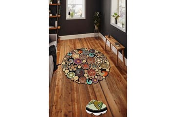 Homefesto Matte 100 cm Rund - Multifarget - Tekstiler & tepper - Teppe & matte - Moderne matte - Wiltontepper