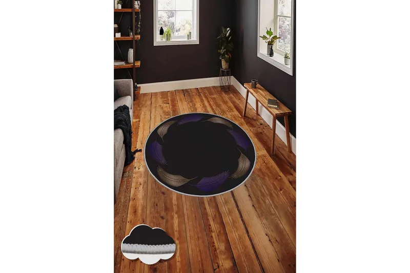 Homefesto Matte 150 cm Rund - Multifarget - Tekstiler & tepper - Teppe & matte - Moderne matte - Wiltontepper