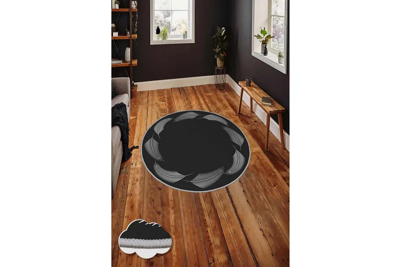 Homefesto Matte 80 cm Rund - Multifarget - Tekstiler & tepper - Teppe & matte - Moderne matte - Wiltontepper