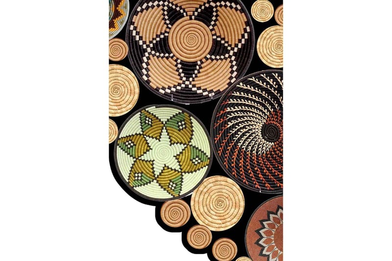 Homefesto Matte 90 cm Rund - Multifarget - Tekstiler & tepper - Teppe & matte - Moderne matte - Wiltontepper