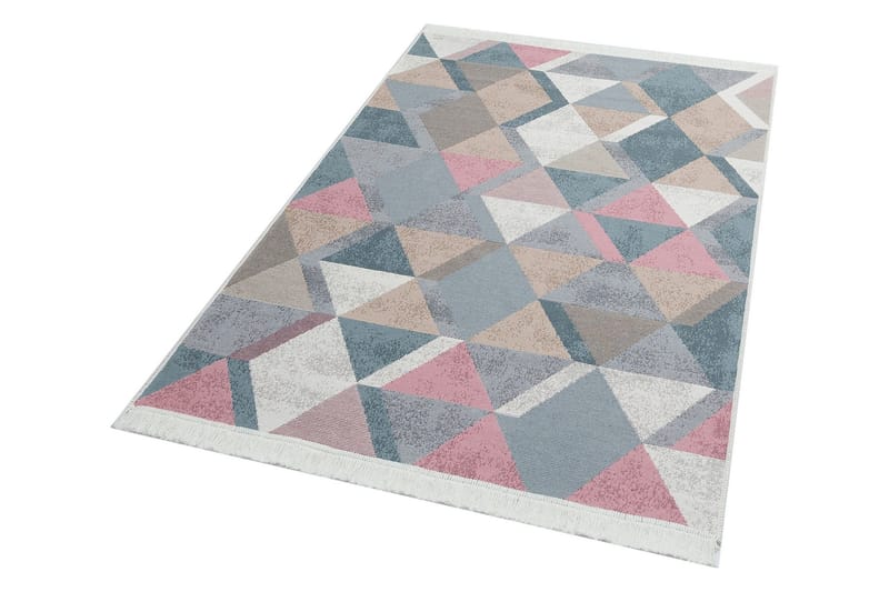 Matte AR 10 - Blå, Rosa - Blå/Rosa/Beige/Grå/Bomull - Tekstiler & tepper - Teppe & matte - Moderne matte - Wiltontepper