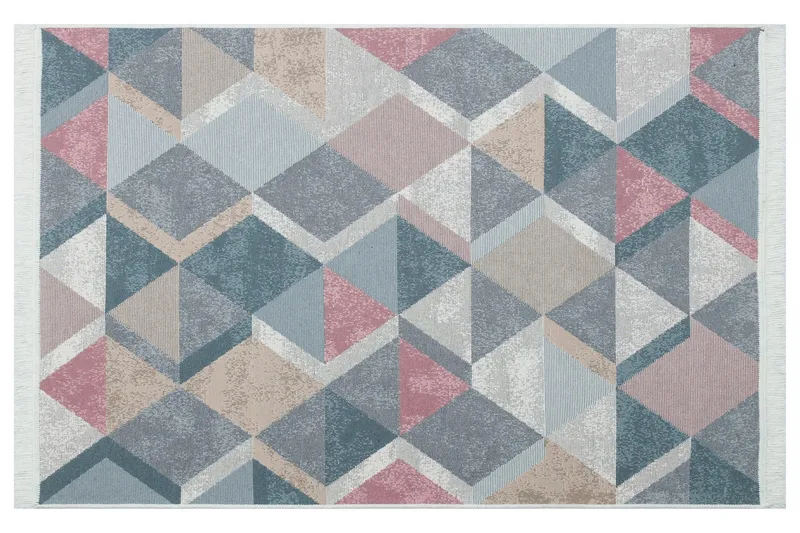 Matte AR 10 - Blå, Rosa - Blå/Rosa/Beige/Grå/Bomull - Tekstiler & tepper - Teppe & matte - Moderne matte - Wiltontepper