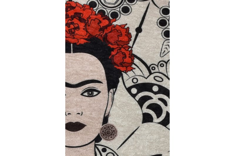 Matte Frida Rund (100) - Flerfarget/Fløyel - Tekstiler & tepper - Teppe & matte - Moderne matte - Wiltontepper