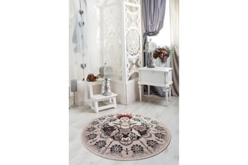 Matte Frida Rund (100) - Flerfarget/Fløyel - Tekstiler & tepper - Teppe & matte - Moderne matte - Wiltontepper