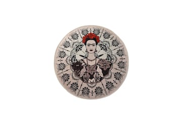 Matte Frida Rund (100) - Flerfarget/Fløyel - Tekstiler & tepper - Teppe & matte - Moderne matte - Wiltontepper