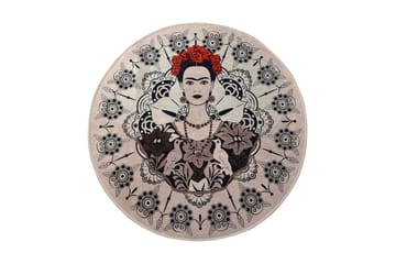 Matte Frida Rund (140) - Flerfarget/Fløyel - Tekstiler & tepper - Teppe & matte - Moderne matte - Wiltontepper